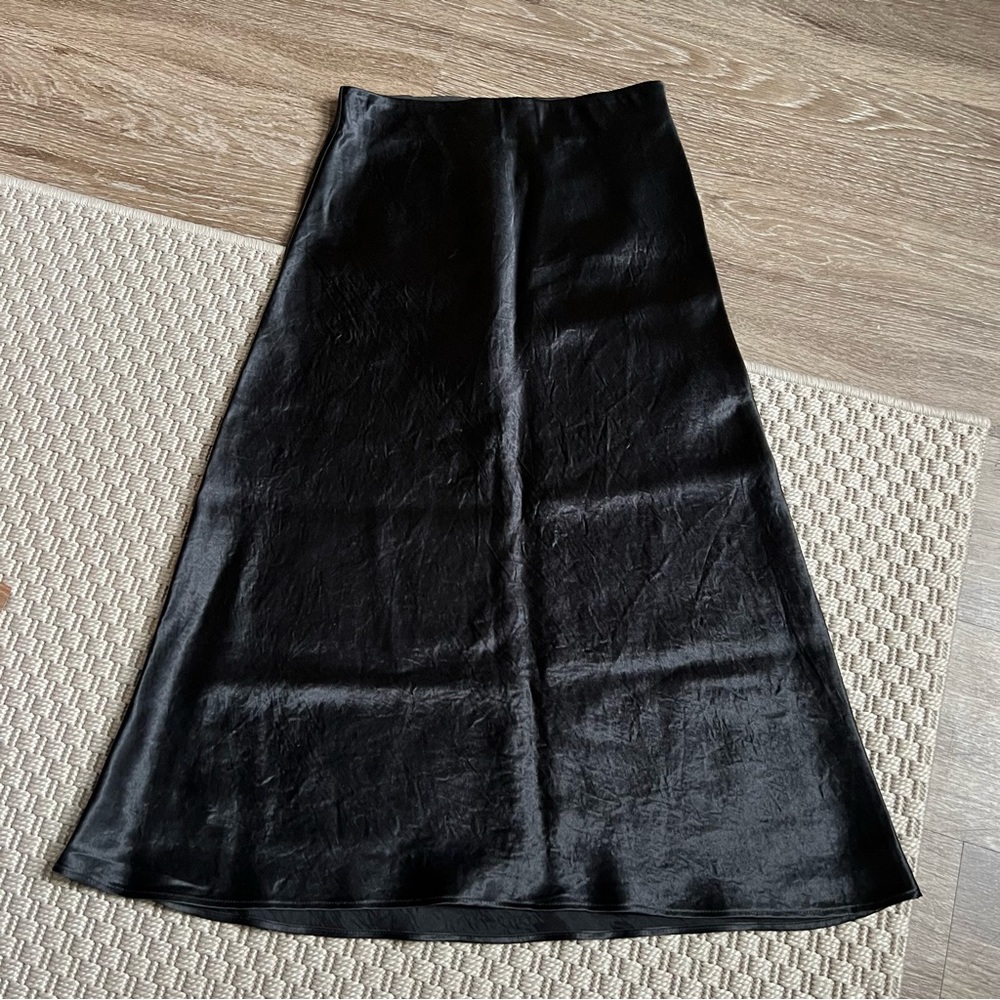 Aritzia babaton slip midi skirt black 00